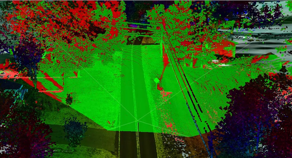 Figure 2. Viewshed Analysis Example Utilizing Point Cloud Data