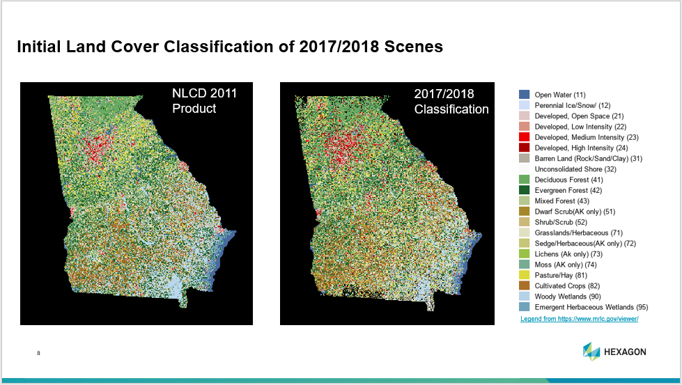 Initial Land Cover Classification of 2017 and 2018 Scenes