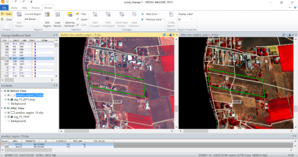 Zonal Change Detection with ERDAS IMAGINE