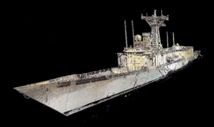 LiDAR Scan naval vessel