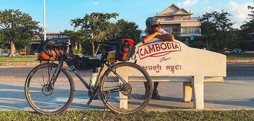 Yohann Lee takes a break in Cambodia.